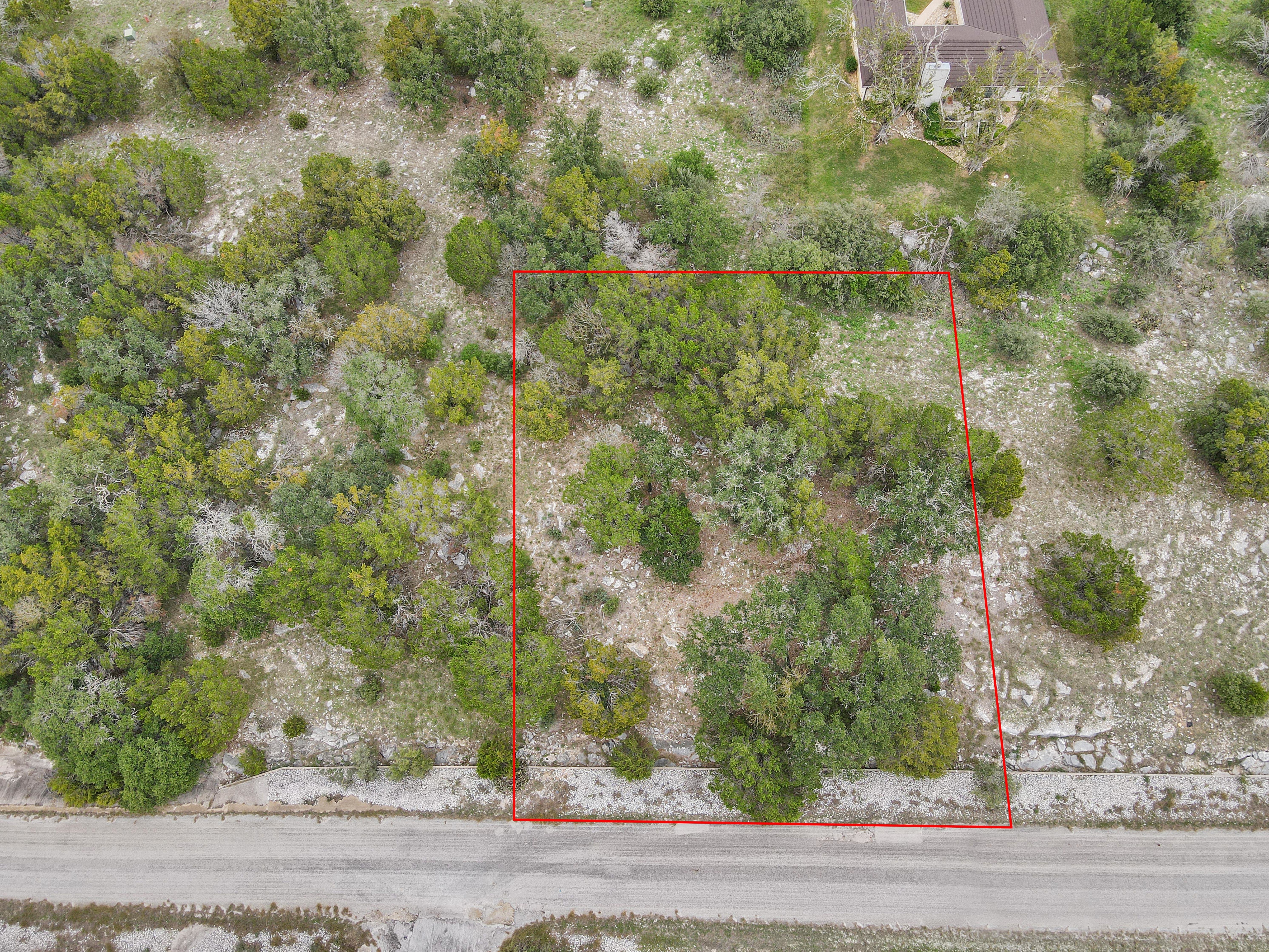 Aerial view with plot lines