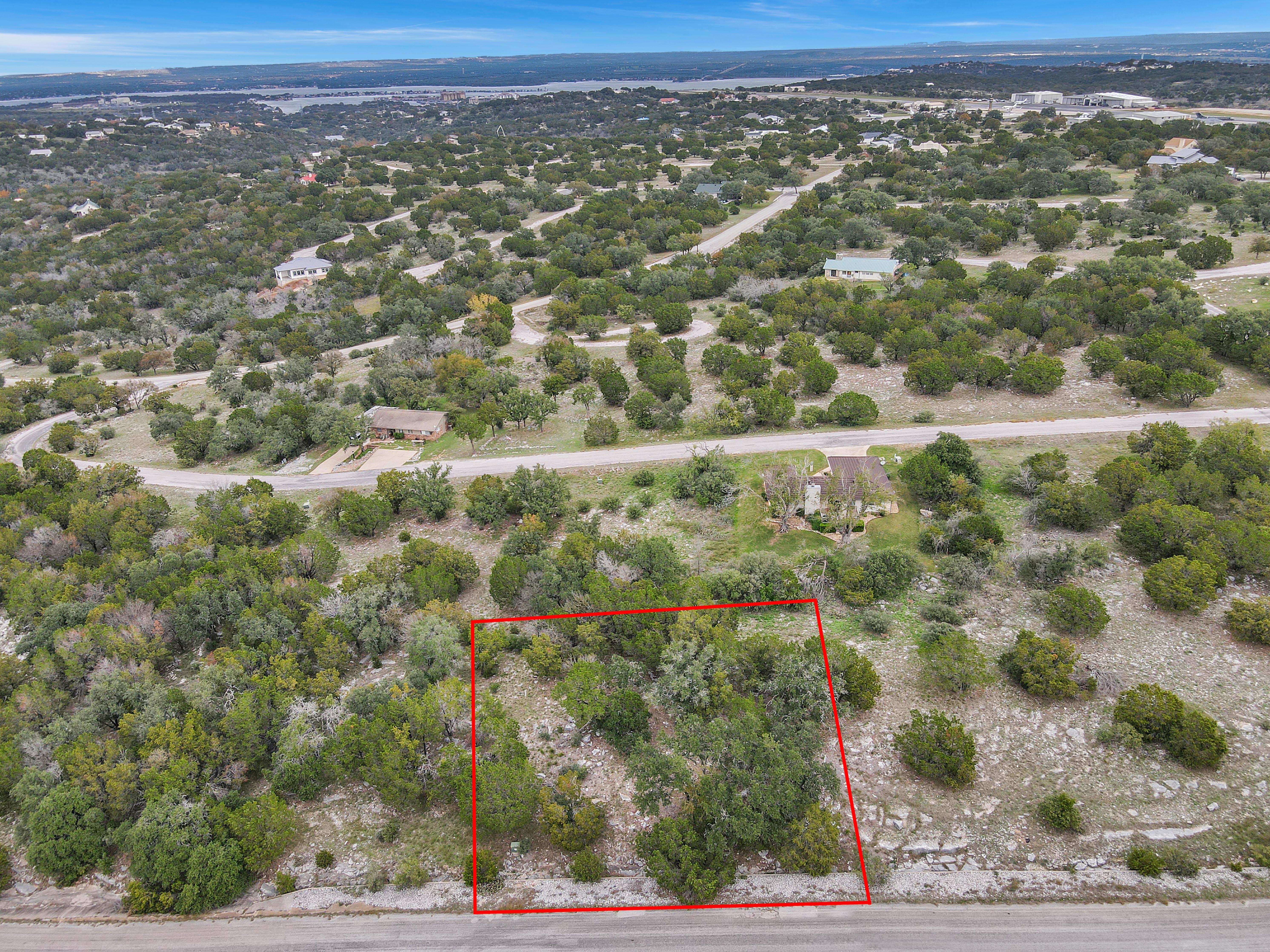 2nd Aerial View showing Lake LBJ and Jetport