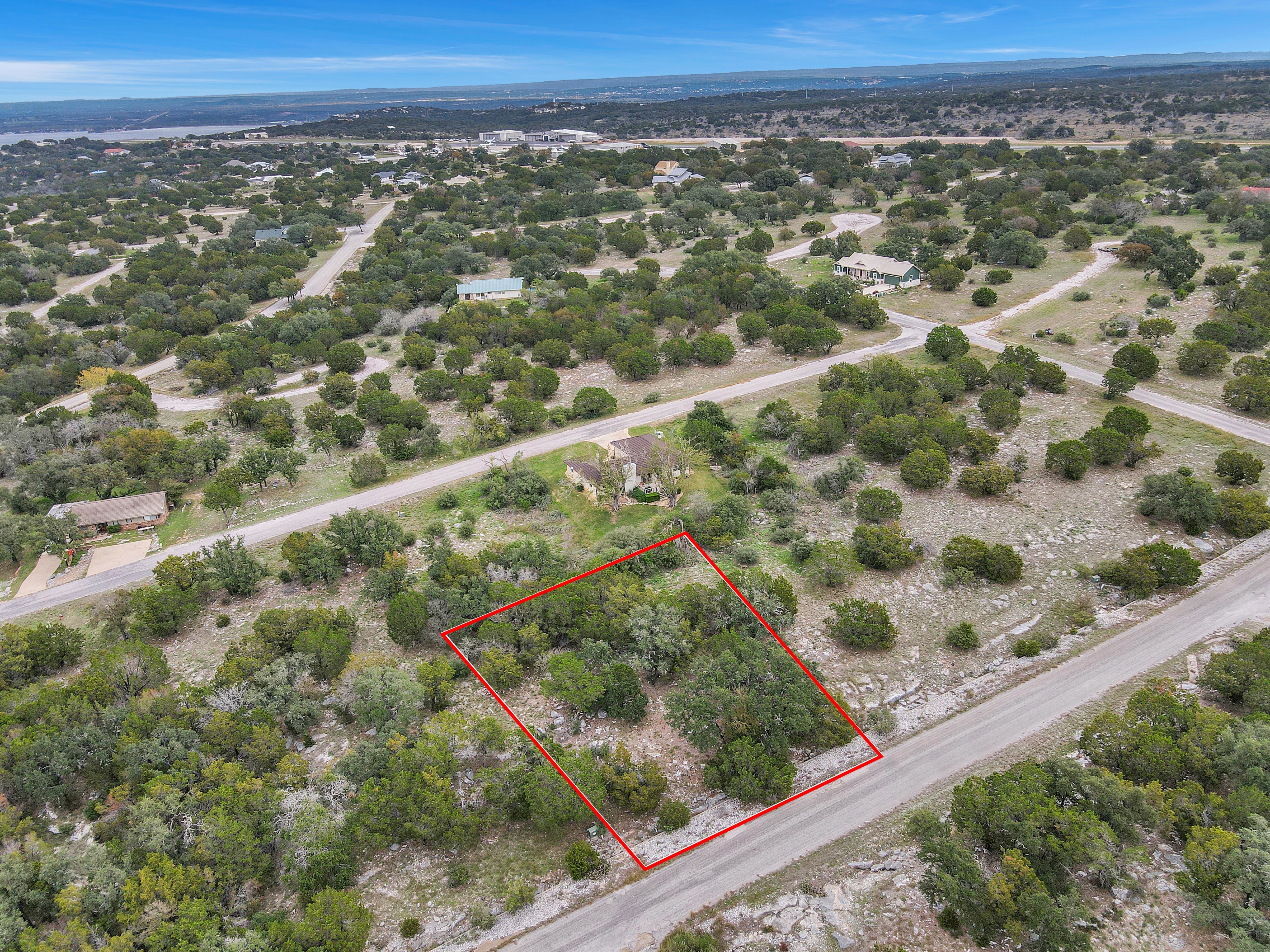Aerial View showing Lake LBJ and Jetport
